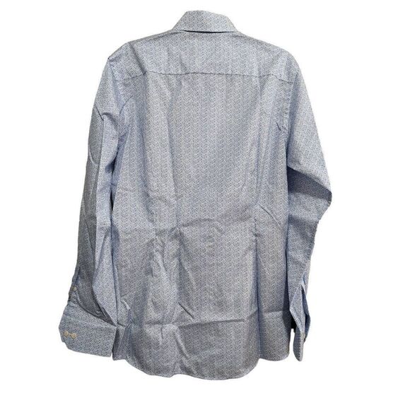 ETON Blue Button Down Print Shirt Size Medium NEW - Picture 2 of 9